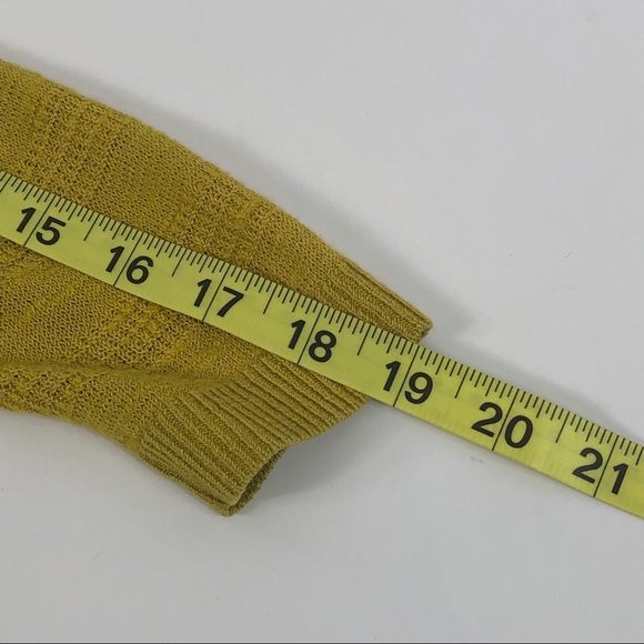 Anthropologie Shirred Collar Yellow Cardigan S - Picture 8 of 8